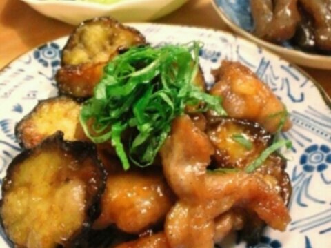 さっぱりナスと鶏肉の甘酢炒め